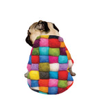 Colorful Yarn Balls Print Dog Zip Up Jacket