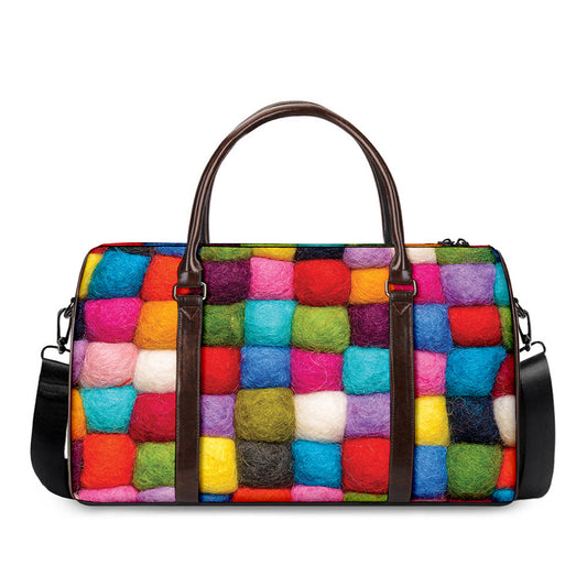 Colorful Yarn Balls Print Duffle Bag