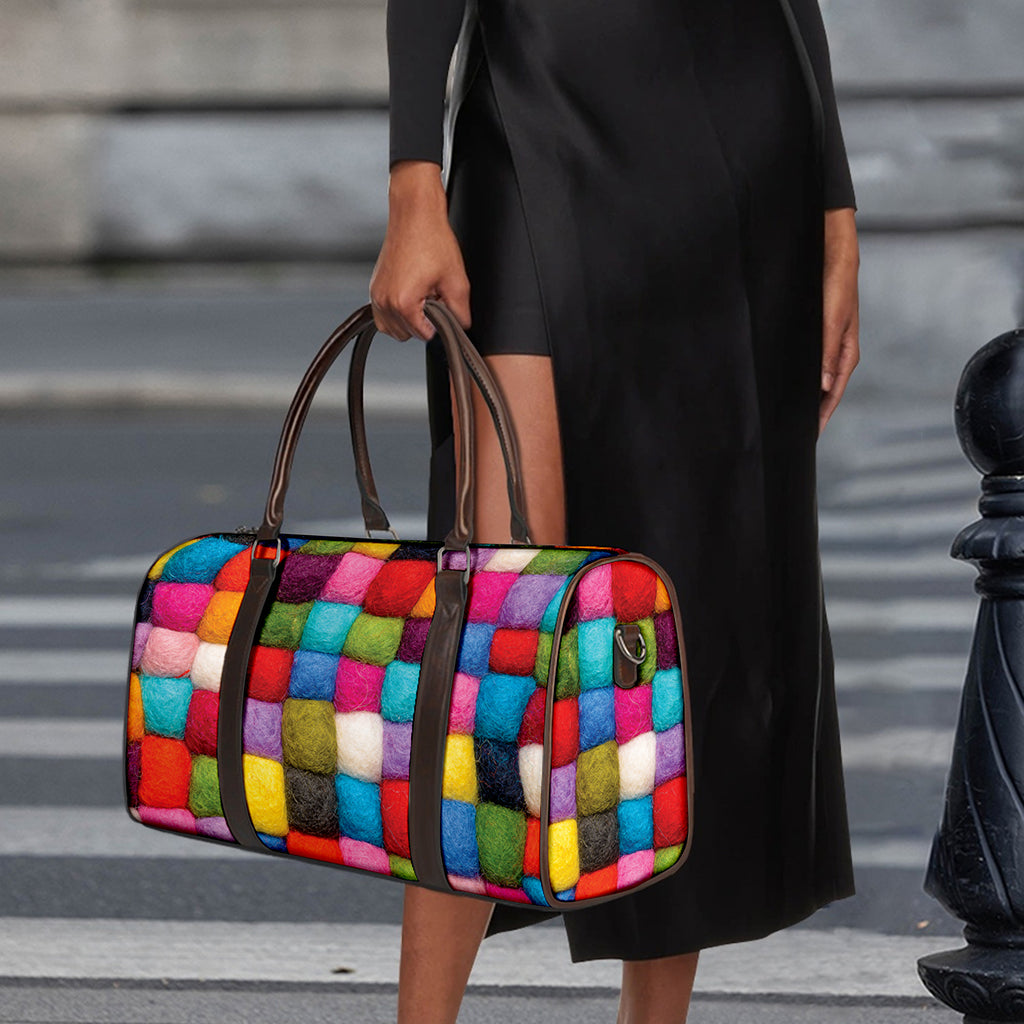 Colorful Yarn Balls Print Duffle Bag