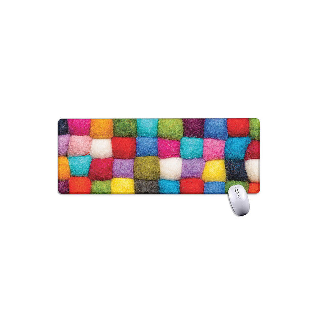 Colorful Yarn Balls Print Extended Mouse Pad