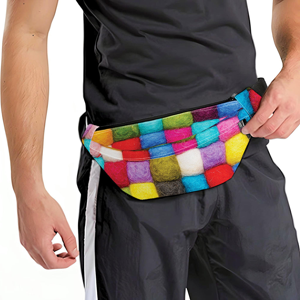 Colorful Yarn Balls Print Fanny Pack