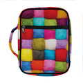 Colorful Yarn Balls Print Front Pocket Bible Bag
