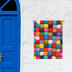 Colorful Yarn Balls Print Garden Flag