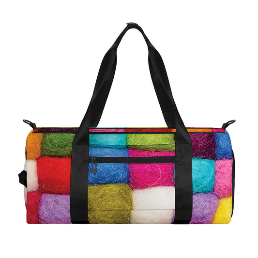 Colorful Yarn Balls Print Gym Bag