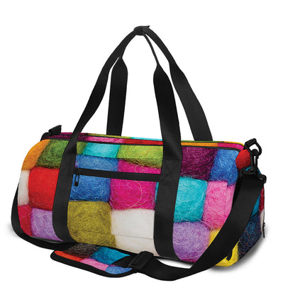 Colorful Yarn Balls Print Gym Bag