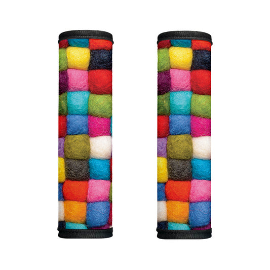 Colorful Yarn Balls Print Handle Covers
