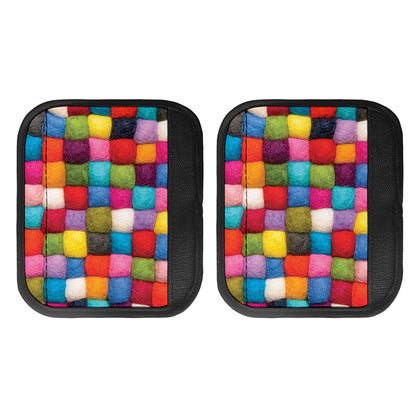 Colorful Yarn Balls Print Handle Covers