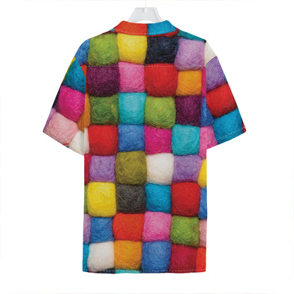Colorful Yarn Balls Print Hawaiian Shirt