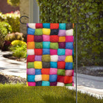 Colorful Yarn Balls Print House Flag