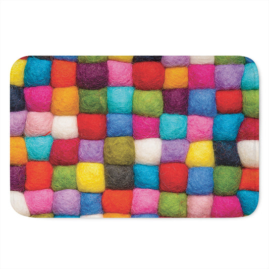 Colorful Yarn Balls Print Indoor Door Mat