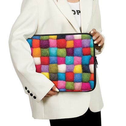 Colorful Yarn Balls Print Laptop Sleeve