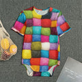 Colorful Yarn Balls Print Men's Bodysuit