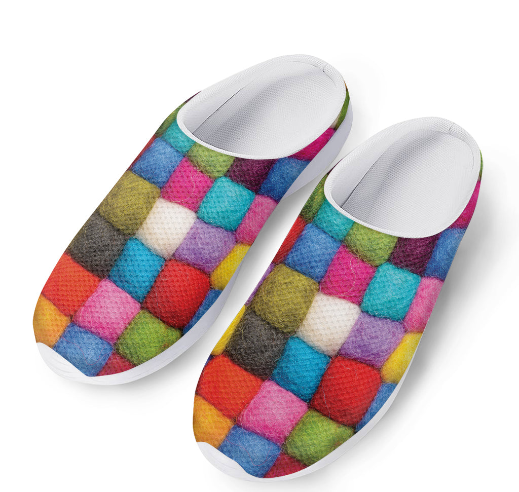 Colorful Yarn Balls Print Mesh Casual Shoes