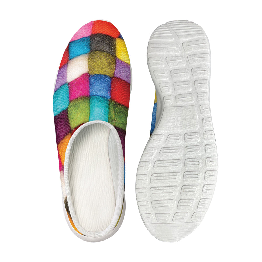 Colorful Yarn Balls Print Mesh Casual Shoes