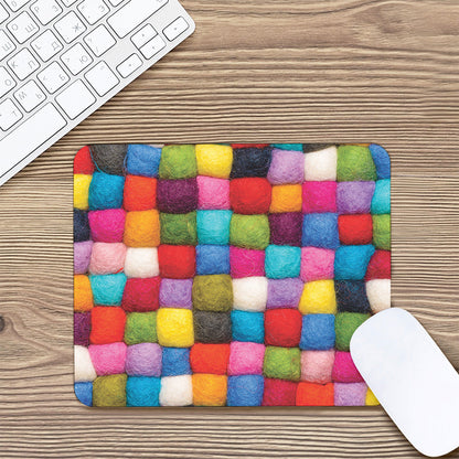 Colorful Yarn Balls Print Mouse Pad