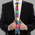 Colorful Yarn Balls Print Necktie