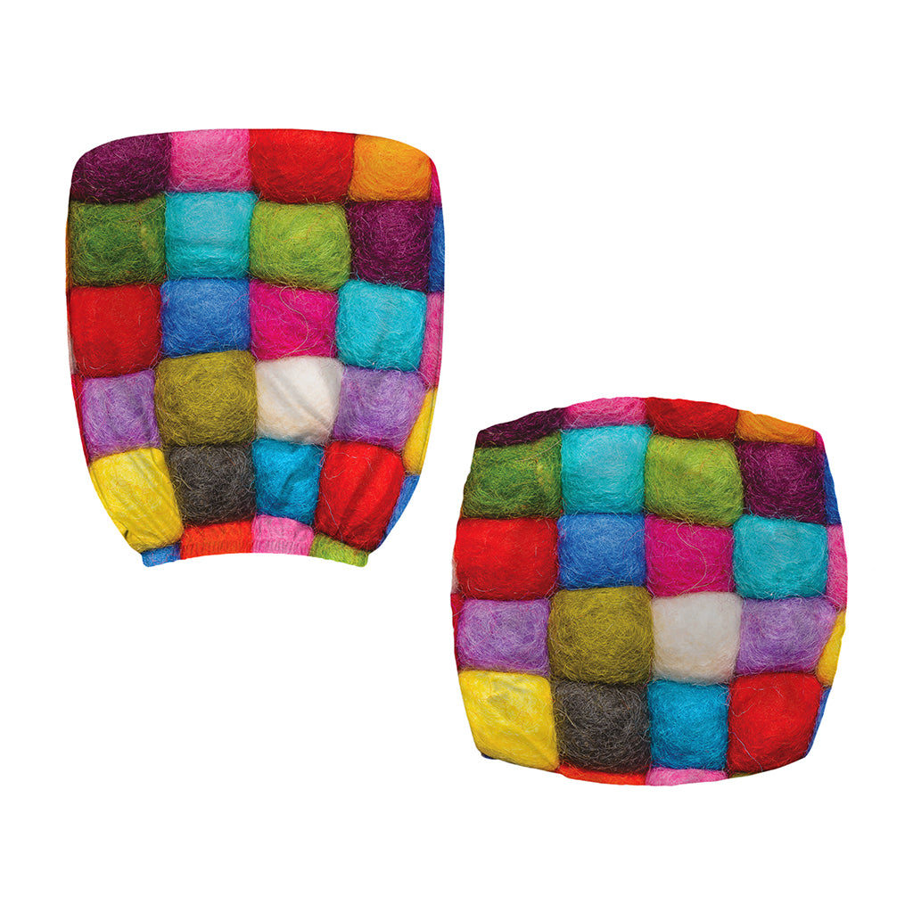 Colorful Yarn Balls Print Office Chair Cover