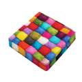Colorful Yarn Balls Print Outdoor Seat Cushion Cover