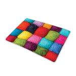 Colorful Yarn Balls Print Pet Cooling Mat Cover
