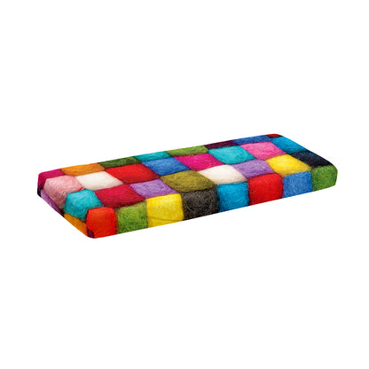 Colorful Yarn Balls Print Piano Keyboard Cover