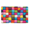 Colorful Yarn Balls Print Polyester Doormat