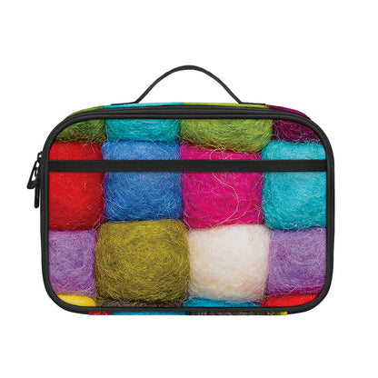 Colorful Yarn Balls Print Portable Lunch Bag