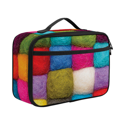 Colorful Yarn Balls Print Portable Lunch Bag