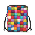Colorful Yarn Balls Print Rectangular Crossbody Bag