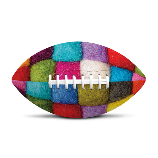 Colorful Yarn Balls Print Rugby Ball