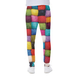 Colorful Yarn Balls Print Scuba Joggers