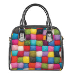 Colorful Yarn Balls Print Shoulder Handbag