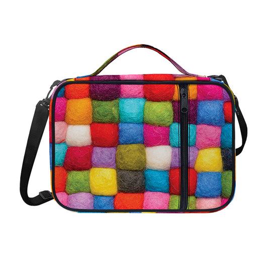 Colorful Yarn Balls Print Shoulder Strap Bible Bag