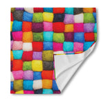 Colorful Yarn Balls Print Silk Bandana