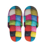 Colorful Yarn Balls Print Slippers