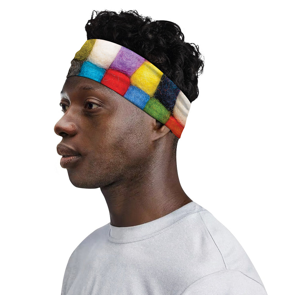 Colorful Yarn Balls Print Sports Headband