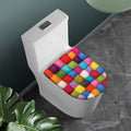 Colorful Yarn Balls Print Toilet Lid Cover