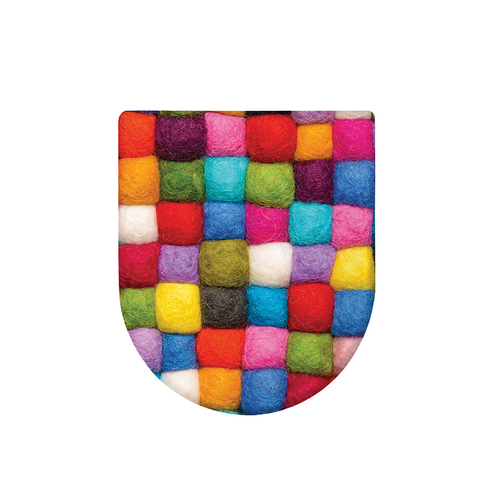 Colorful Yarn Balls Print Toilet Lid Cover