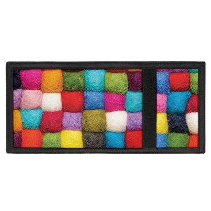 Colorful Yarn Balls Print Trifold Wallet