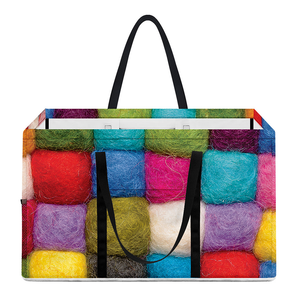 Colorful Yarn Balls Print Utility Tote Bag