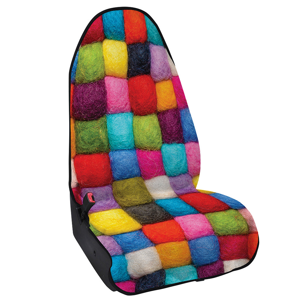 Colorful Yarn Balls Print Waterproof Car Seat Cover