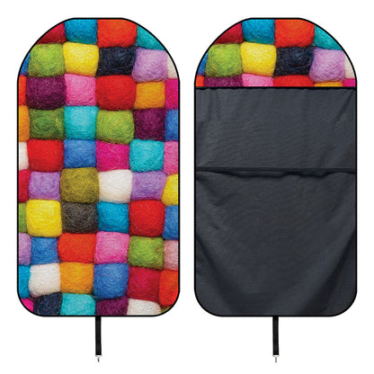 Colorful Yarn Balls Print Waterproof Car Seat Cover