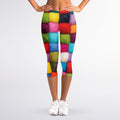 Colorful Yarn Balls Print Women's Capri Leggings