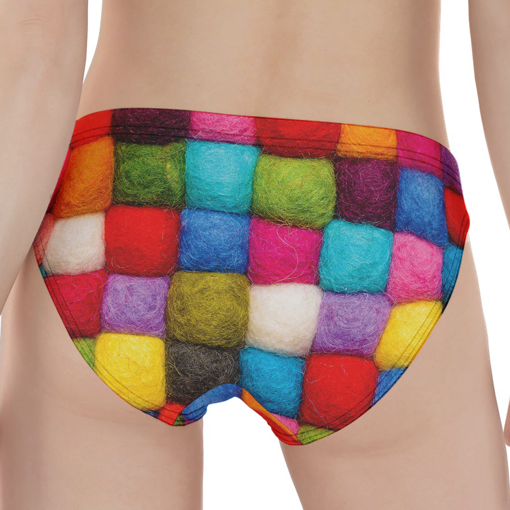 Colorful Yarn Balls Print Women's Panties