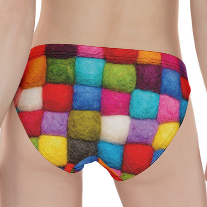 Colorful Yarn Balls Print Women's Panties