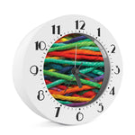 Colorful Yarn Print Alarm Clock