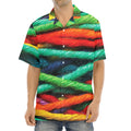 Colorful Yarn Print Aloha Shirt