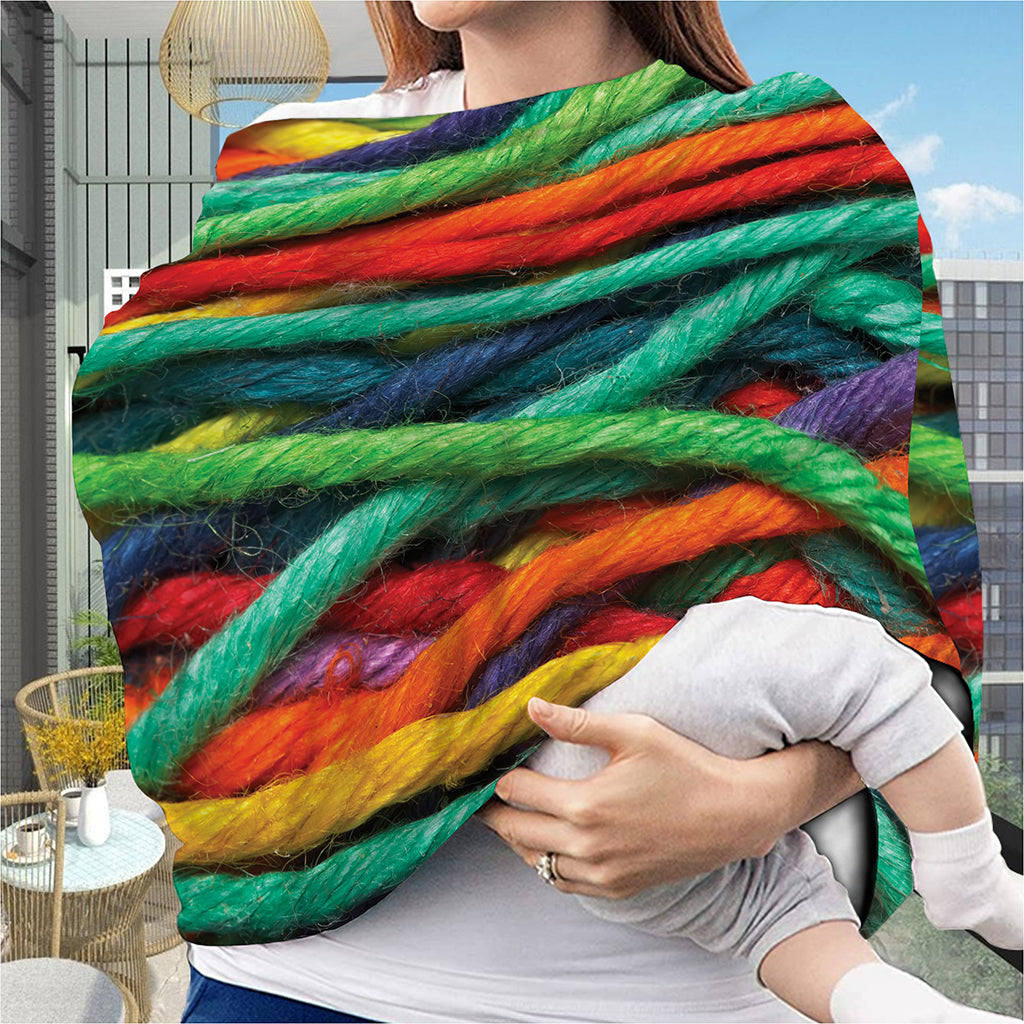 Colorful Yarn Print Baby Seat Cover