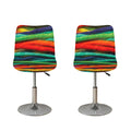 Colorful Yarn Print Bar Stool Covers