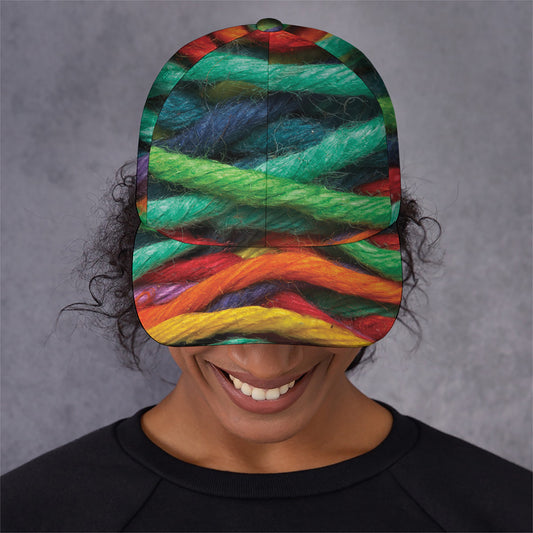 Colorful Yarn Print Baseball Cap