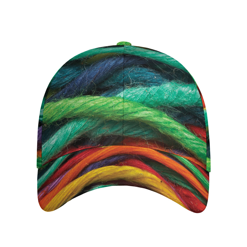 Colorful Yarn Print Baseball Cap